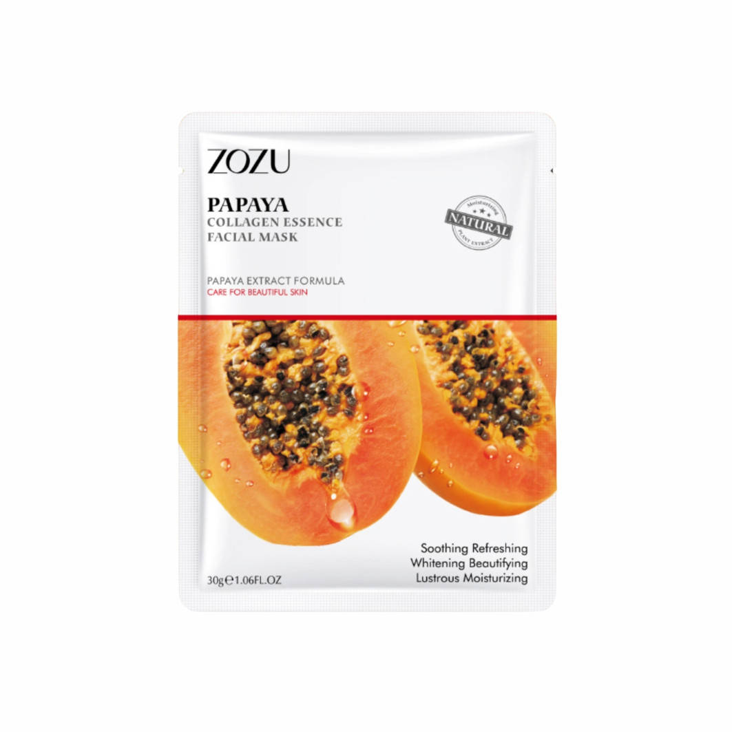 Тканевая маска для лица Zozu Papaya Collagen Essence Facial Mask 
Тканевая маска для лица Zozu Papaya Collagen Essence Facial Mask