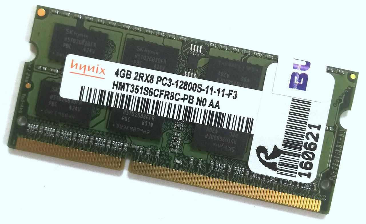 Оперативная память для ноутбука Hynix SODIMM DDR3 4Gb 1600MHz 12800s CL11 (HMT351S6CFR8C-PB N0 AA) Новая!
Оперативная память для ноутбука Hynix SODIMM DDR3 4Gb 1600MHz 12800s CL11 (HMT351S6CFR8C-PB N0 AA) Новая!