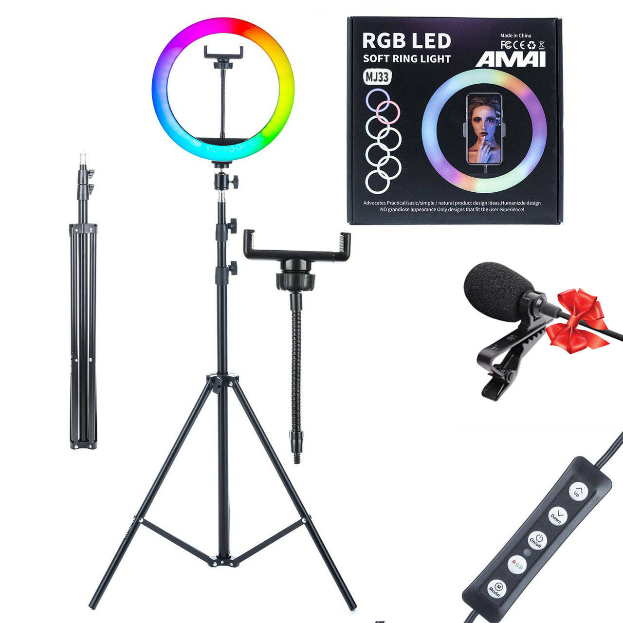 Кольцевая лампа RGB 30 см с держателем под телефон и штативом 2м + Петличный Микрофон в ПОДАРОК!
Кольцевая лампа RGB 30 см с держателем под телефон и штативом 2м + Петличный Микрофон в ПОДАРОК!