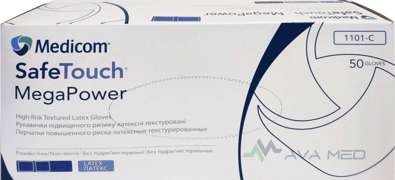 Перчатки SafeTOUCH® MegaPower High Risk XL латексные повышенной прочности (50 ШТУК), Синий
Перчатки SafeTOUCH® MegaPower High Risk XL латексные повышенной прочности (50 ШТУК), Синий