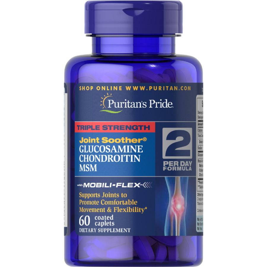 Для суставов и связок Puritan's Pride Triple Strength Chondroitin Glucosamine MSM, 60 каплет
Для суставов и связок Puritan's Pride Triple Strength Chondroitin Glucosamine MSM, 60 каплет