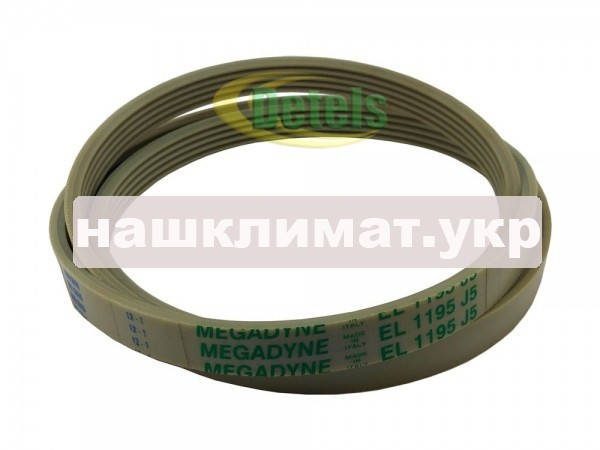 Ремень Megadyne 5PJE 1195 140002231011 для стиральной машины Zanussi, Electrolux, AEG (A00223101)
Ремень Megadyne 5PJE 1195 140002231011 для стиральной машины Zanussi, Electrolux, AEG (A00223101)