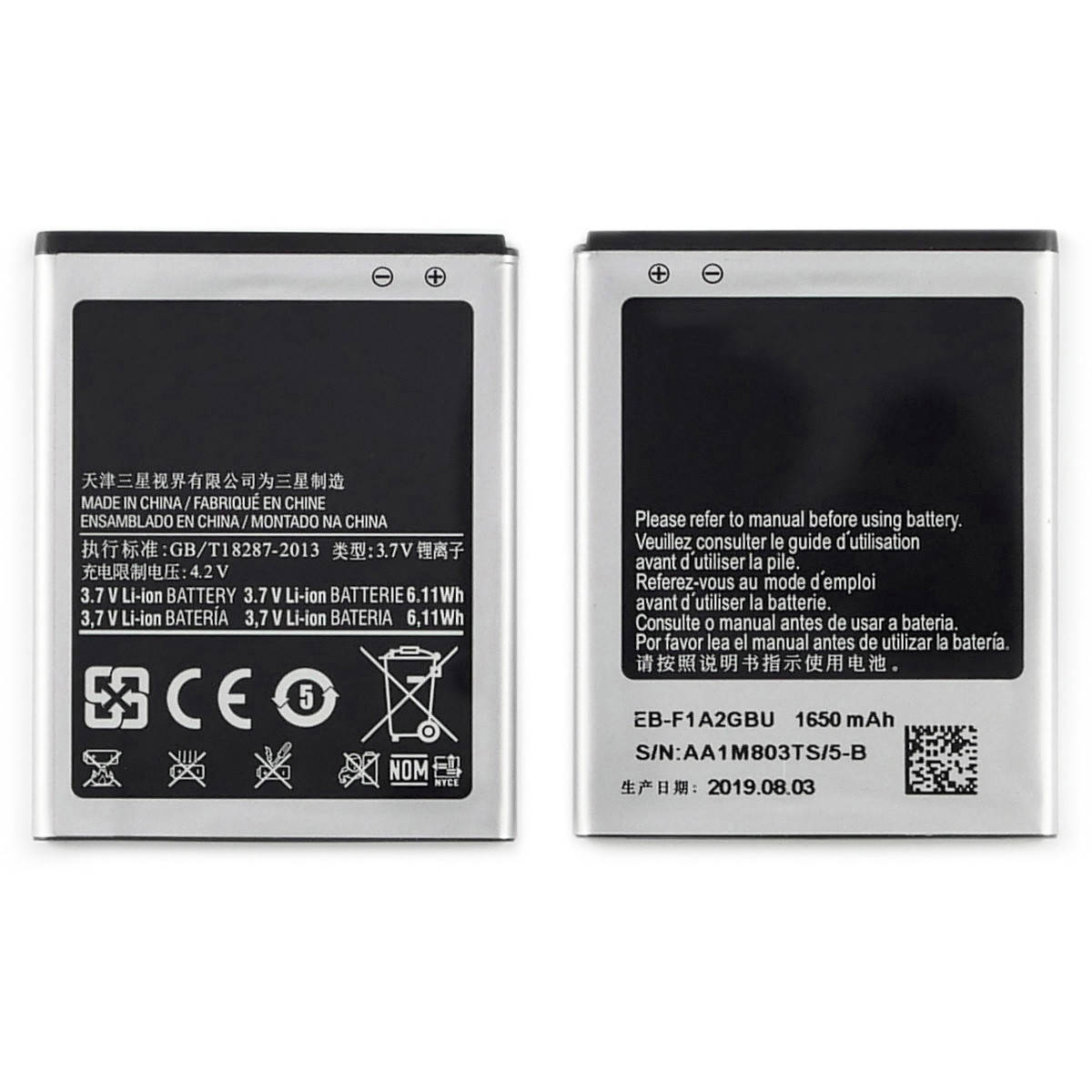 Аккумулятор для Samsung i9100/ i9103/ i9105/ EB-F1A2GBU (Li-ion, 3.7 V, 1650 mAh) оригинал TW
Аккумулятор для Samsung i9100/ i9103/ i9105/ EB-F1A2GBU (Li-ion, 3.7 V, 1650 mAh) оригинал TW