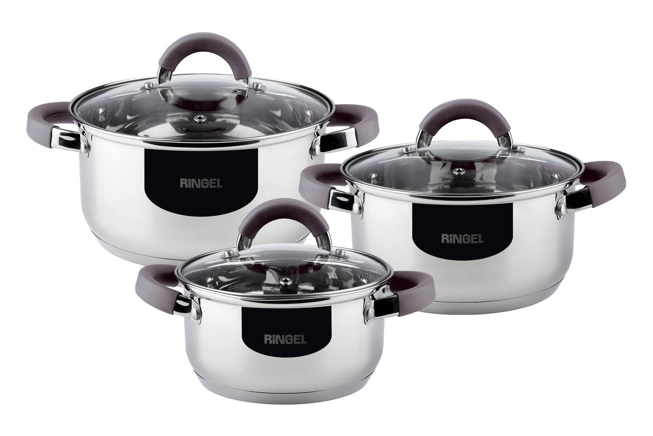 Набор посуды RINGEL Meyer Набор кастрюль 6 пр. 1.6 л+2.3 л+3.2 л, Серый
Набор посуды RINGEL Meyer Набор кастрюль 6 пр. 1.6 л+2.3 л+3.2 л, Серый