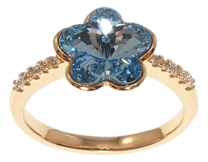 Кольцо Xuping Позолота 18K с кр-ми Swarovski "Кристальный цветочек Aquamarine" р.17.5,18.5
Кольцо Xuping Позолота 18K с кр-ми Swarovski "Кристальный цветочек Aquamarine" р.17.5,18.5