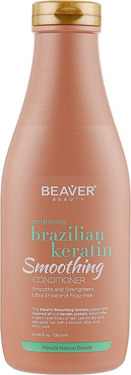 Кондиціонер з кератином для еластичності волосся Beaver Conditioner Brazilian Keratin 730 мл
Кондиціонер з кератином для еластичності волосся Beaver Conditioner Brazilian Keratin 730 мл