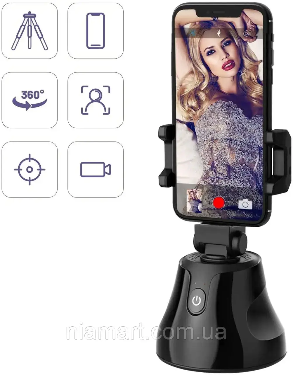 Смарт-штатив (умный держатель для смартфона) Souing Genie 360° с датчиком движения|Вращение за движением, Черный
Смарт-штатив (умный держатель для смартфона) Souing Genie 360° с датчиком движения|Вращение за движением, Черный