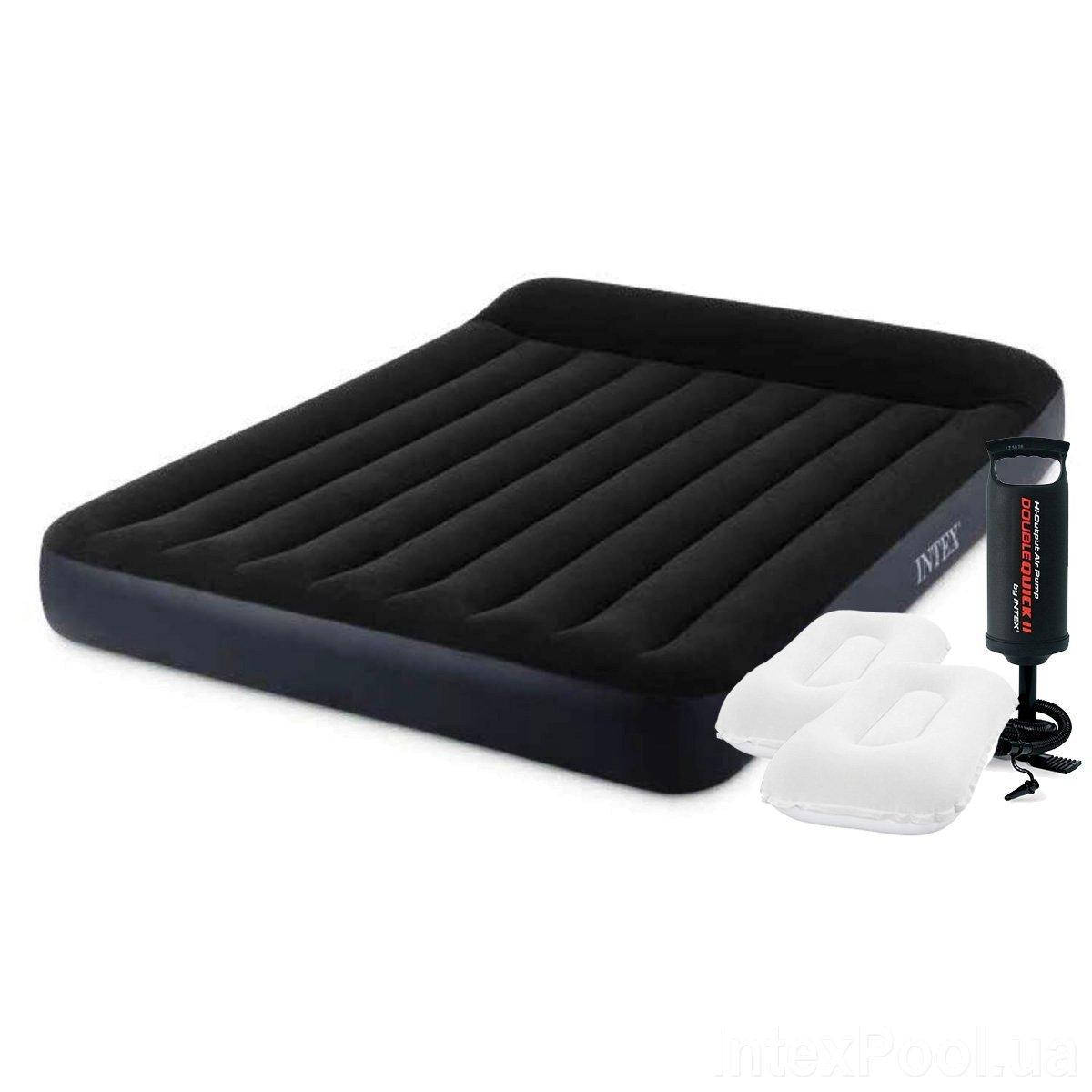 Велюровый двухместный надувной матрас Intex 64143 2 до 273 кг с насосом и двумя подушками черный Интекс
Велюровый двухместный надувной матрас Intex 64143 2 до 273 кг с насосом и двумя подушками черный Интекс