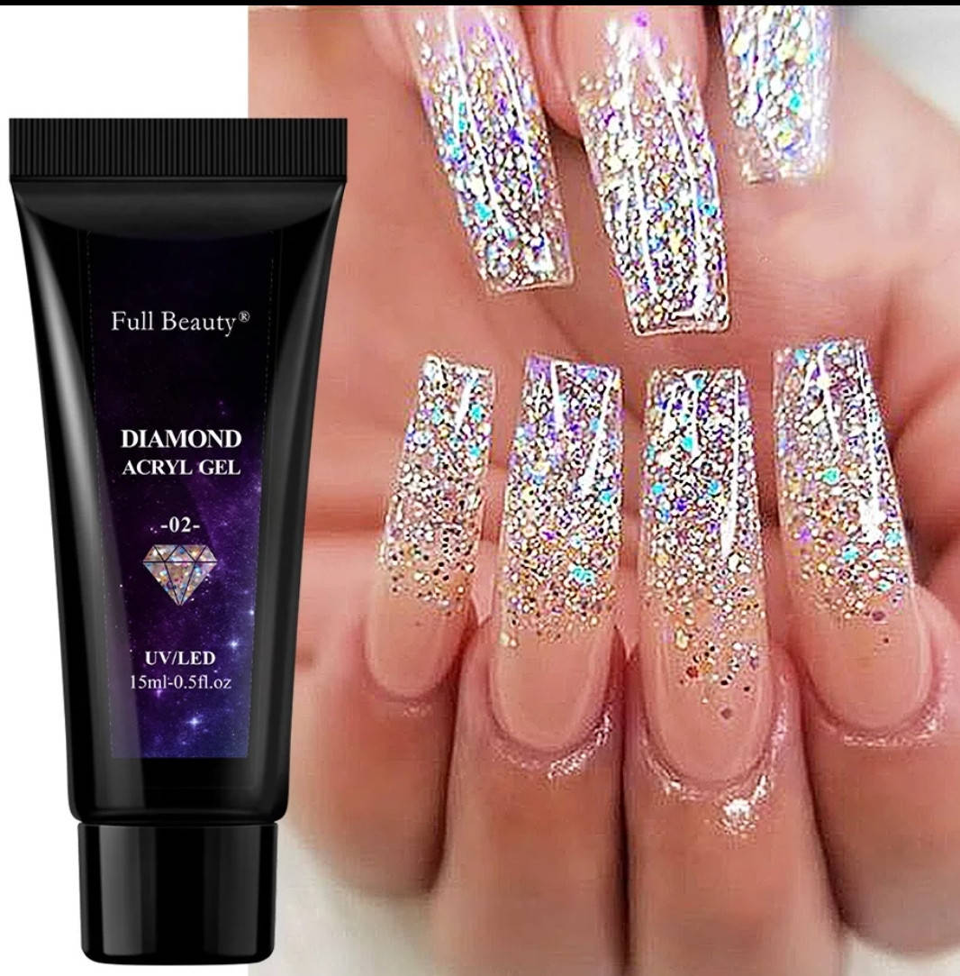 Full Beauty Полигель с шиммером Акрил гель, акригель для наращивания и укрепление ногтей с блестками 15мл
Full Beauty Полигель с шиммером Акрил гель, акригель для наращивания и укрепление ногтей с блестками 15мл