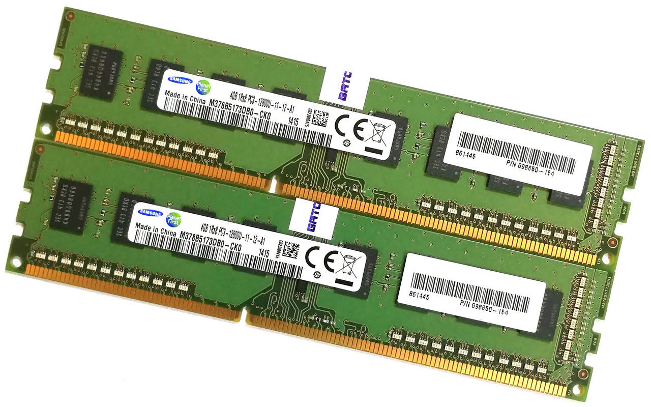Пара оперативной памяти Samsung DDR3 8Gb (4Gb+4Gb) 1600MHz PC3 12800U 1R8 CL11 (M378B5173DB0-CK0) Б/У
Пара оперативной памяти Samsung DDR3 8Gb (4Gb+4Gb) 1600MHz PC3 12800U 1R8 CL11 (M378B5173DB0-CK0) Б/У