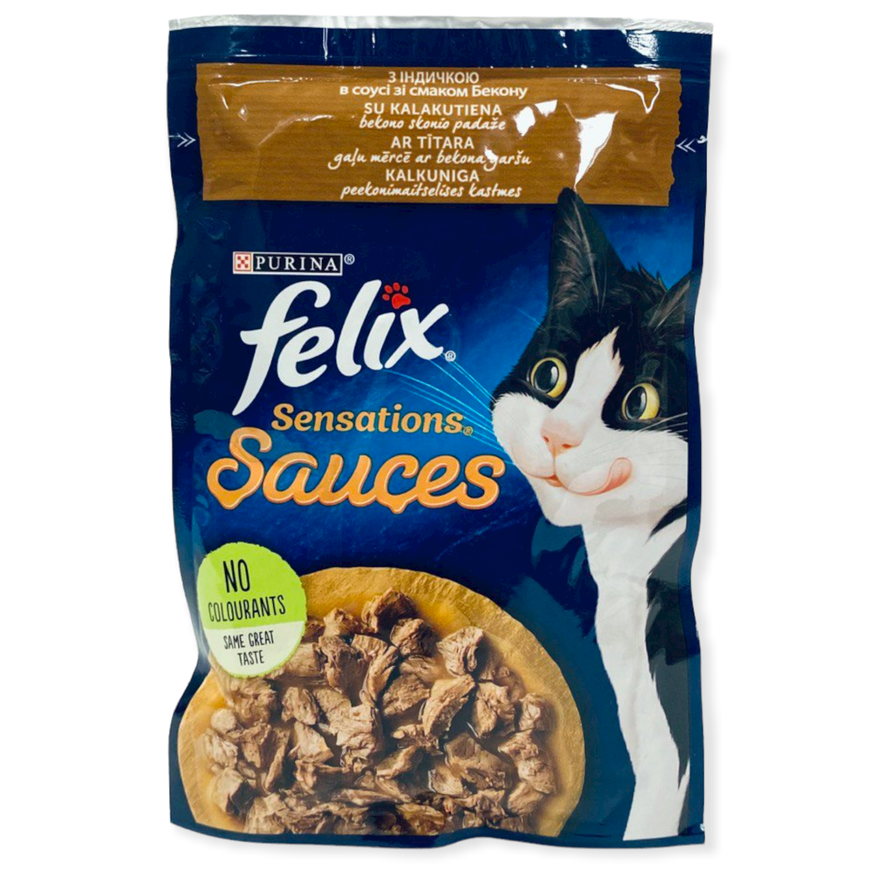 Влажный корм для котов Purina Felix Sensations Sauces с индейкой в соусе со вкусом бекона 85 г
Влажный корм для котов Purina Felix Sensations Sauces с индейкой в соусе со вкусом бекона 85 г