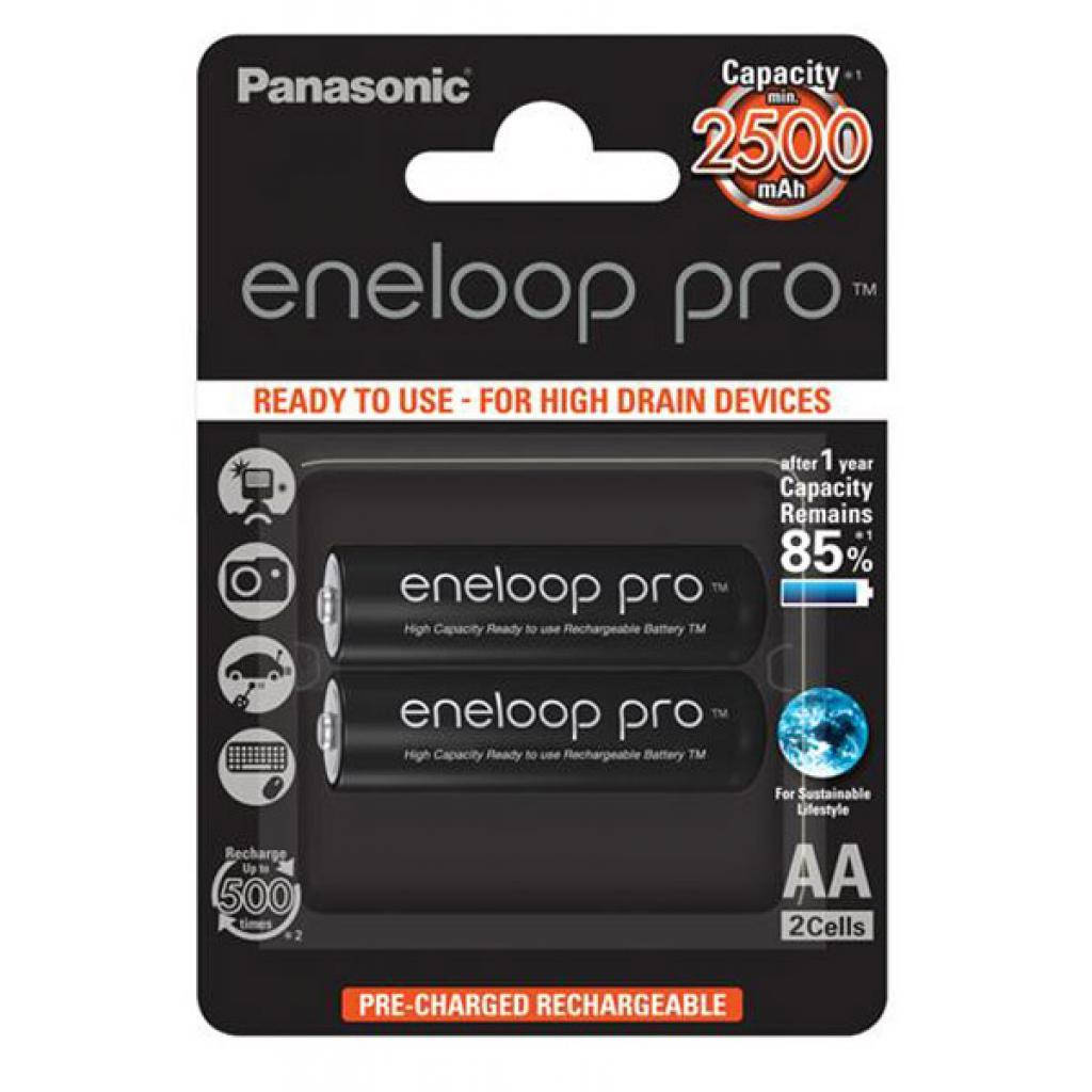 Аккумуляторные батарейки AA Panasonic eneloop Pro 2500 мАч 2 шт перезаряжаемые пальчиковые аккумуляторы АА
Аккумуляторные батарейки AA Panasonic eneloop Pro 2500 мАч 2 шт перезаряжаемые пальчиковые аккумуляторы АА