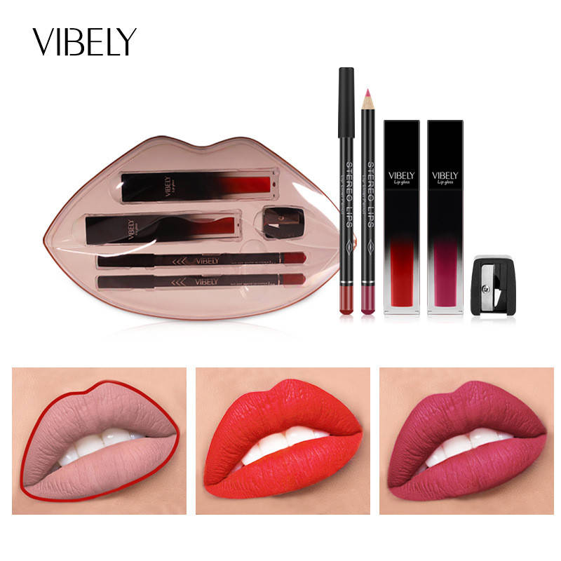 Набор матовых жидких помад и карандашей для макияжа губ Vibely Silky Liner & Matte Liquid Lipstick #01, 5шт
Набор матовых жидких помад и карандашей для макияжа губ Vibely Silky Liner & Matte Liquid Lipstick #01, 5шт