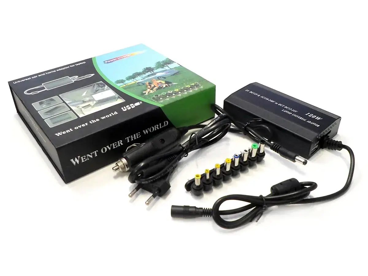 Адаптер универсальный для ноутбука 220В 120Вт 8 насадок MY-121 50шт 7712
Адаптер универсальный для ноутбука 220В 120Вт 8 насадок MY-121 50шт 7712