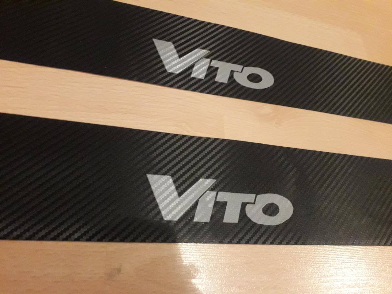 Карбоновые наклейки на пороги Mercedes Vito 638k 
Карбоновые наклейки на пороги Mercedes Vito 638k