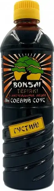 Bonsai соус соевый Терияки с натуральным медом 500 мл
Bonsai соус соевый Терияки с натуральным медом 500 мл