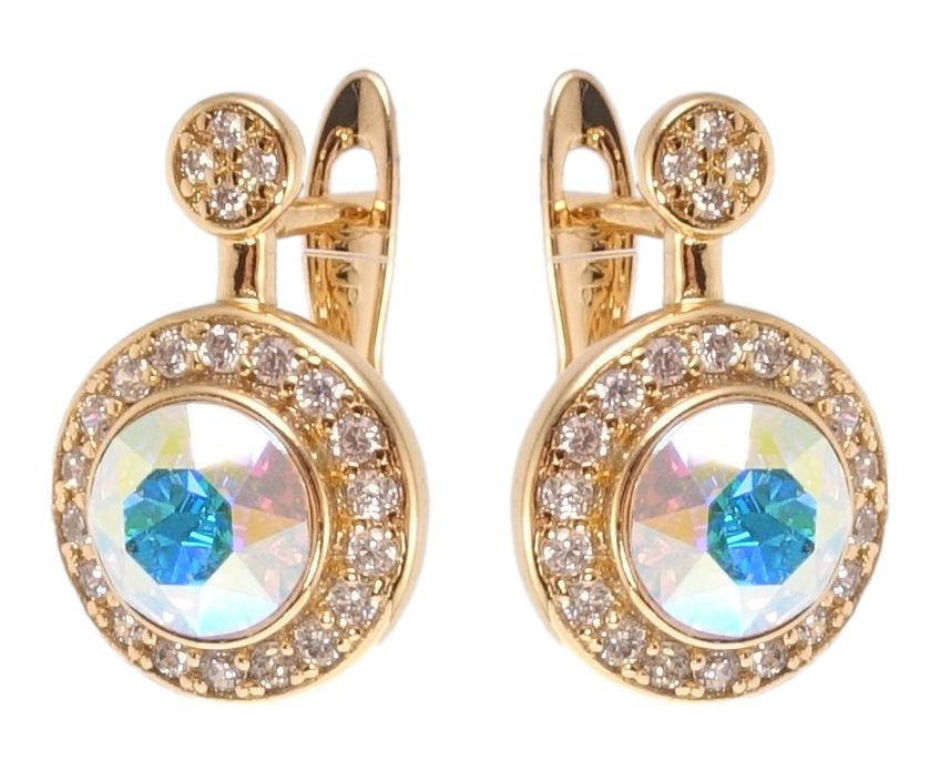 Серьги ХР Позолота 18K с кр-ми Swarovski английский замок "Кристаллы АВ в обрамлении циркония"
Серьги ХР Позолота 18K с кр-ми Swarovski английский замок "Кристаллы АВ в обрамлении циркония"