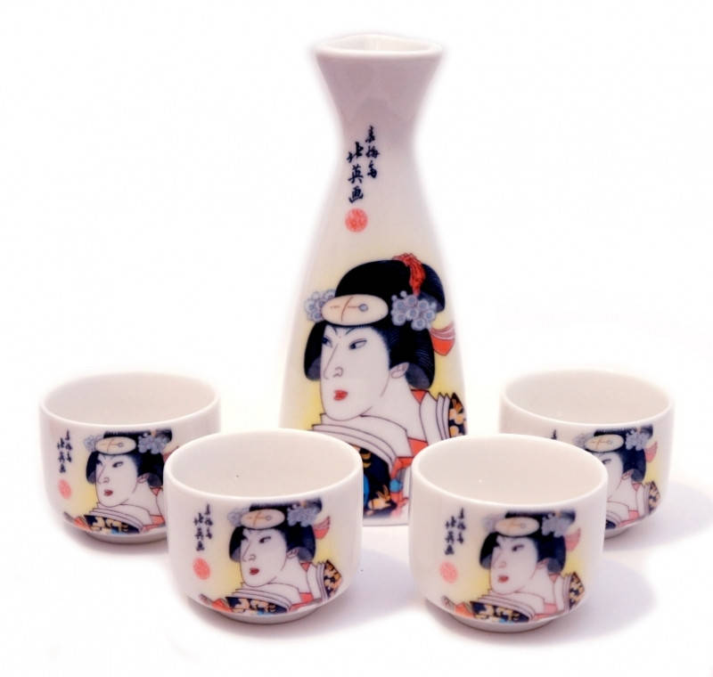 Набор для саке, Гейши в черном кимоно., Черный
Набор для саке, Гейши в черном кимоно., Черный