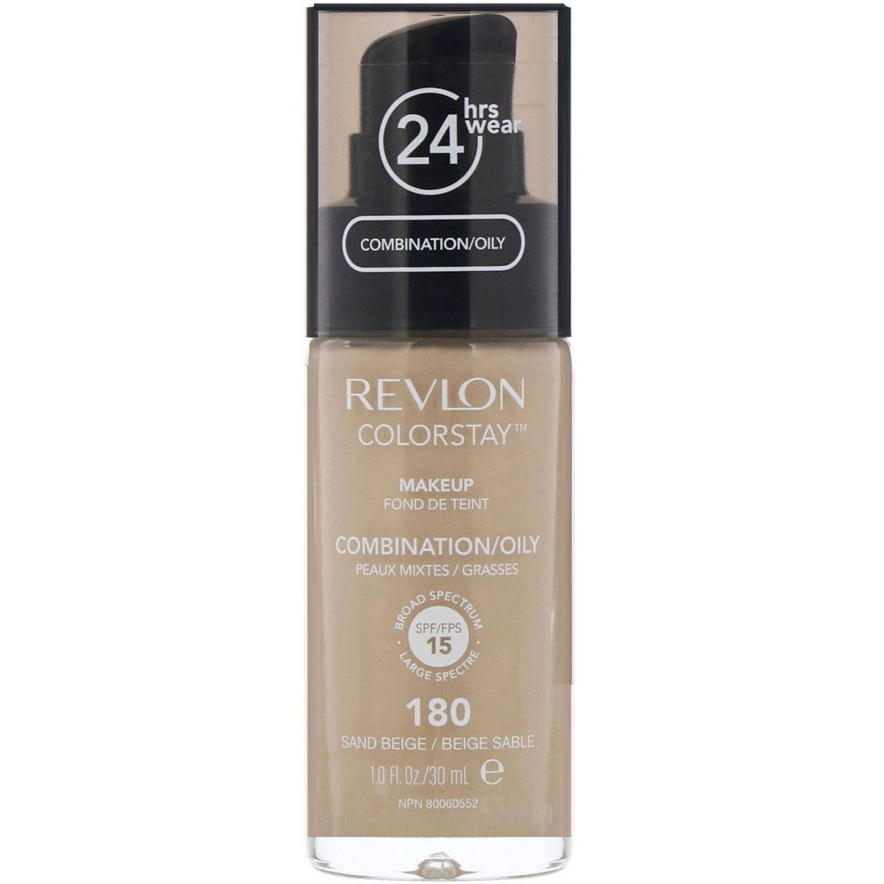 Revlon, Тональная основа Colorstay Makeup для комбинированной и жирной кожи, песочный бежевый 180, 30 мл
Revlon, Тональная основа Colorstay Makeup для комбинированной и жирной кожи, песочный бежевый 180, 30 мл