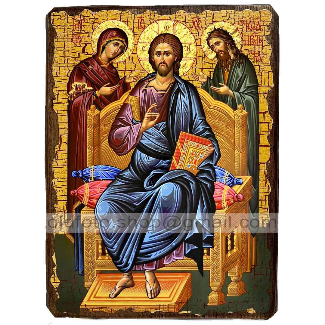 Икона Деисус (Деисис, Деисусный чин, Спаситель Господь, Вседержитель) ,икона на дереве 130х170 мм
Икона Деисус (Деисис, Деисусный чин, Спаситель Господь, Вседержитель) ,икона на дереве 130х170 мм