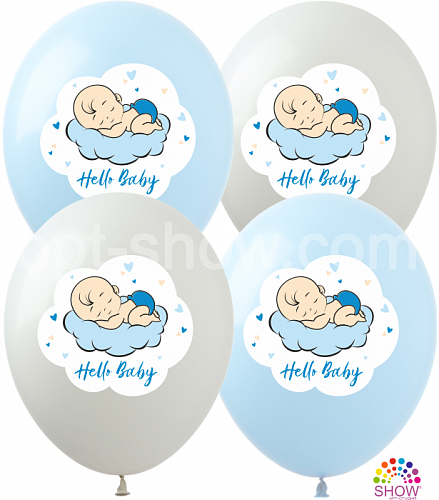 Латексные воздушные шары Show Hello, Baby Мальчик голубой, шары на выписку из роддома, 12" 30 см, 10 шт
Латексные воздушные шары Show Hello, Baby Мальчик голубой, шары на выписку из роддома, 12" 30 см, 10 шт