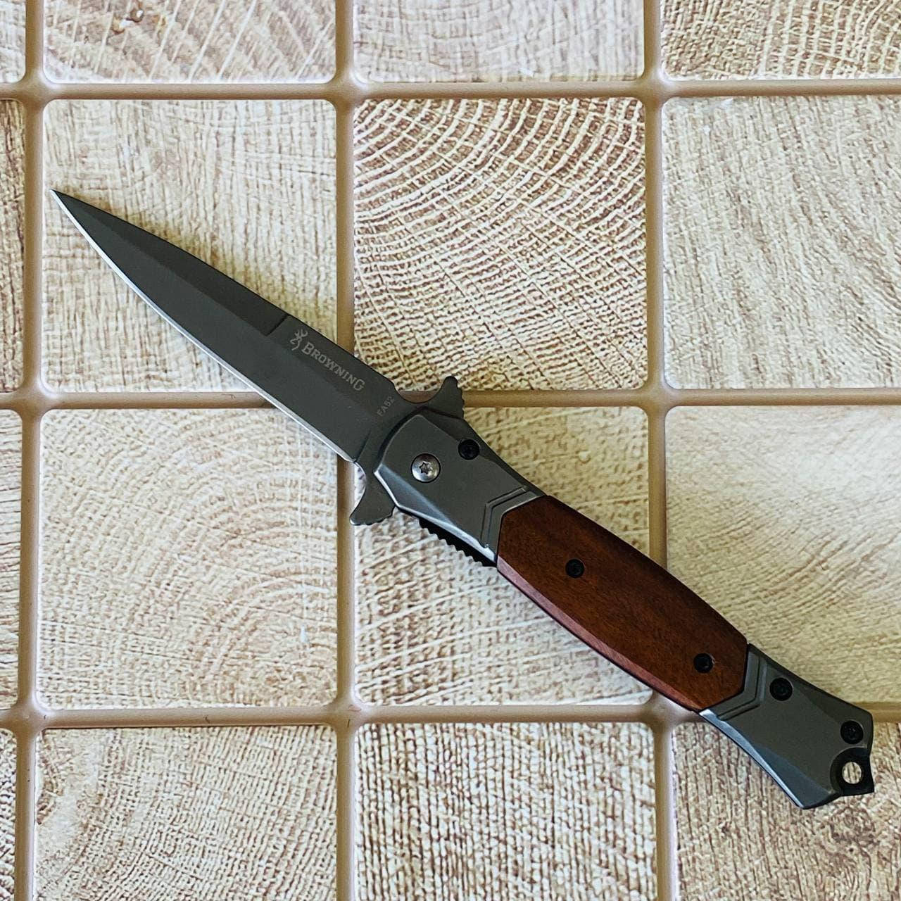 Складной нож кинжал Browning FA52 Wood со стеклобоем, складной нож EDC кинжального типа (FA52-wood), Коричневый
Складной нож кинжал Browning FA52 Wood со стеклобоем, складной нож EDC кинжального типа (FA52-wood), Коричневый