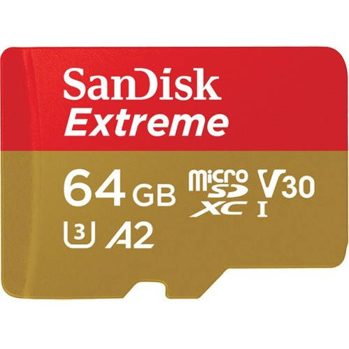 Карта пам'яті SanDisk Extreme microSDXC SanDisk Extreme Action 64GB Class 10 V30 60 MB/s R-160MB/s +SD-адаптер
Карта пам'яті SanDisk Extreme microSDXC SanDisk Extreme Action 64GB Class 10 V30 60 MB/s R-160MB/s +SD-адаптер