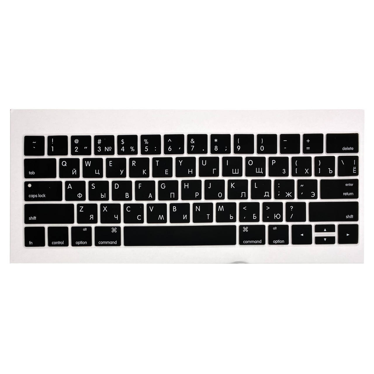 Накладка силикон на клавиатуру для Apple MacBook Pro 15" A1707 / A1990 (2016 - 2019) USA (06789) (black), Черный
Накладка силикон на клавиатуру для Apple MacBook Pro 15" A1707 / A1990 (2016 - 2019) USA (06789) (black), Черный