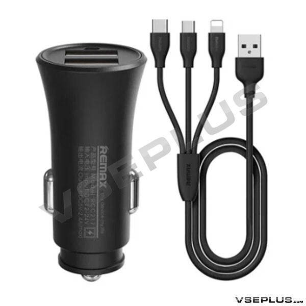 АЗУ Remax RCC-217 Rocket 3 в 1, original, с кабелем, microUSB, Type-C, Lightning, черный
АЗУ Remax RCC-217 Rocket 3 в 1, original, с кабелем, microUSB, Type-C, Lightning, черный