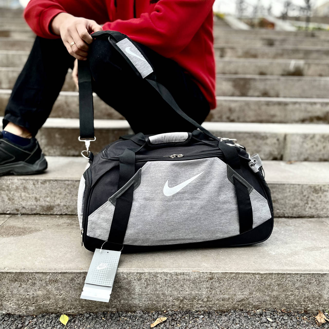 Сумка дорожная спортивная Nike черная синяя серая, сумка для тренировок найк, Серый
Сумка дорожная спортивная Nike черная синяя серая, сумка для тренировок найк, Серый