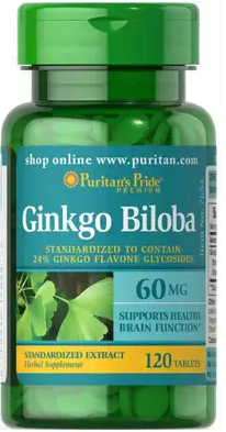 Гинкго Билоба экстракт, Ginkgo Biloba Standardized Extract, Puritan's Pride, 60 мг, 120 таблеток (PTP-17654)
Гинкго Билоба экстракт, Ginkgo Biloba Standardized Extract, Puritan's Pride, 60 мг, 120 таблеток (PTP-17654)