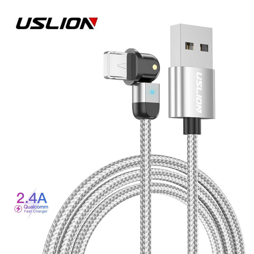 Кабель Apple Lightning - USB (2m) Поворотный 180° USLION US0131 Silver Провод Быстрой Зарядки 2.4 A Fast
Кабель Apple Lightning - USB (2m) Поворотный 180° USLION US0131 Silver Провод Быстрой Зарядки 2.4 A Fast