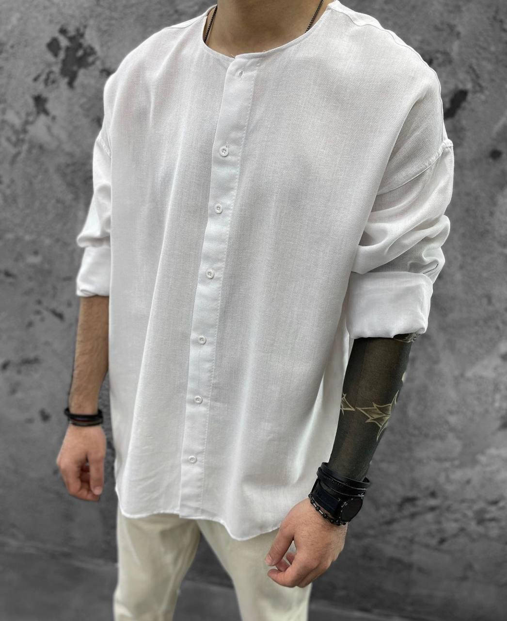 Мужская рубашка белая оверсайз XL, Белый
Мужская рубашка белая оверсайз XL, Белый