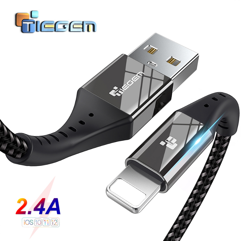 Кабель для быстрой зарядки iPhone Tiegem USB - Lightning 1м Зарядный зарядка провод шнур на айфон лайтнинг 46B, Черный
Кабель для быстрой зарядки iPhone Tiegem USB - Lightning 1м Зарядный зарядка провод шнур на айфон лайтнинг 46B, Черный