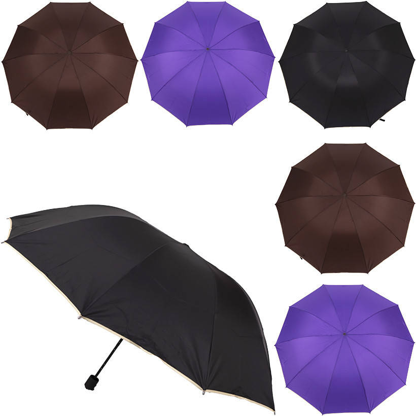 Зонтик складной SA-12, Черный 
Зонтик складной SA-12, Черный