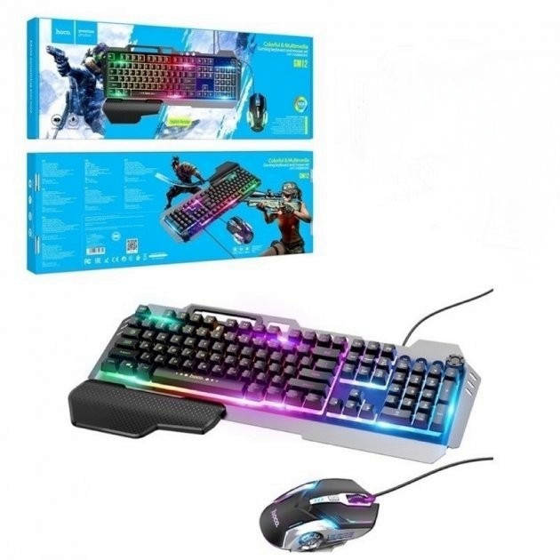 Игровой комплект проводной для ПК 2в1 клавиатура и мышь с подсветкой Hoco GM 12 RGB Клавиатура и мышка для игр, Черный
Игровой комплект проводной для ПК 2в1 клавиатура и мышь с подсветкой Hoco GM 12 RGB Клавиатура и мышка для игр, Черный