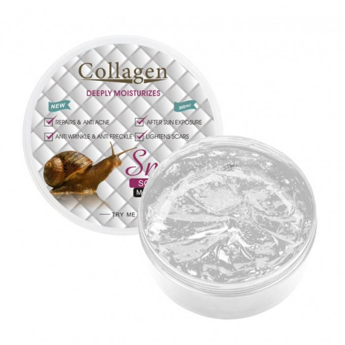 Гель для лица и тела Collagen Snail Soothing Moisturising Gel с коллагеном и муцином улитки, 300 мл
Гель для лица и тела Collagen Snail Soothing Moisturising Gel с коллагеном и муцином улитки, 300 мл