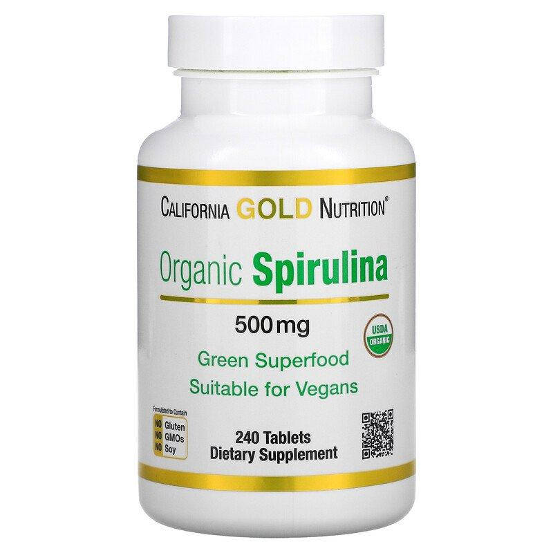 California Gold Nutrition, органическая спирулина, сертификат USDA Organic, 500 мг, 240 таблеток
California Gold Nutrition, органическая спирулина, сертификат USDA Organic, 500 мг, 240 таблеток
