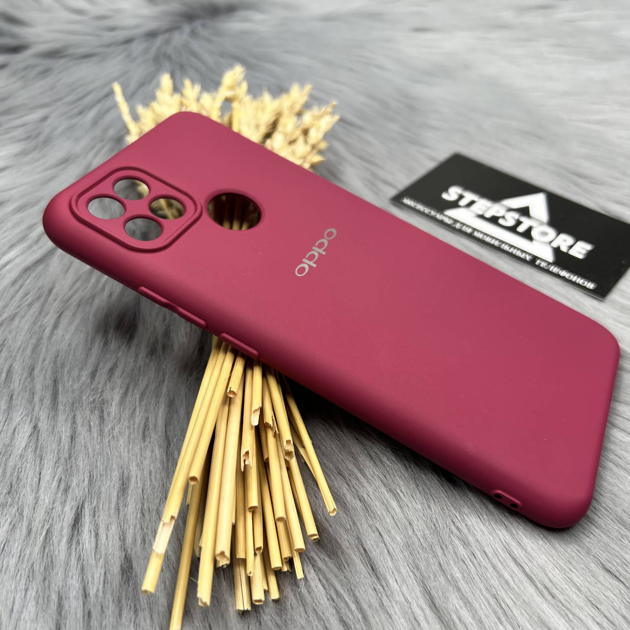 Чехол Silicone case для Oppo A15s противоударный с закрытым низом с микрофиброй soft touch Бордовый
Чехол Silicone case для Oppo A15s противоударный с закрытым низом с микрофиброй soft touch Бордовый