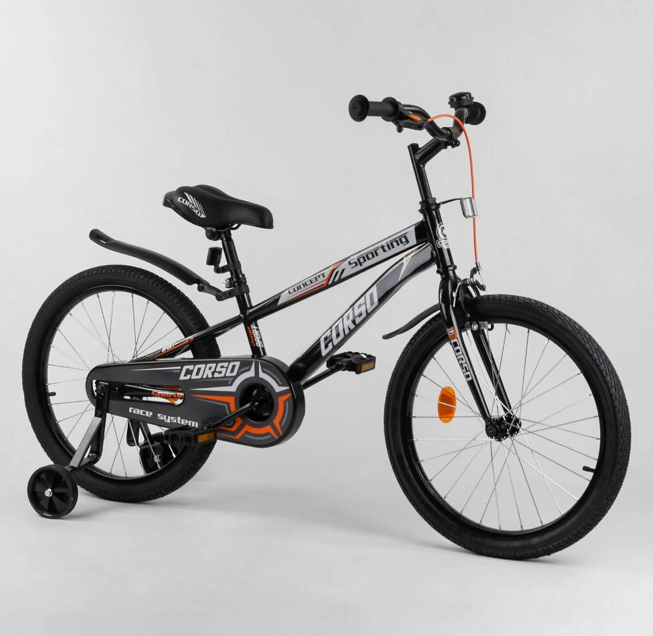 Велосипед 20" дюймов 2-х колёсный "CORSO" R-20628 черный 01950 
Велосипед 20" дюймов 2-х колёсный "CORSO" R-20628 черный 01950