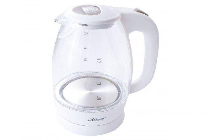 Электрочайник Maestro MR-063-WHITE прозрачный белый 1.7 л 2200Вт | Электрический чайник с подсветкой Маэстро
Электрочайник Maestro MR-063-WHITE прозрачный белый 1.7 л 2200Вт | Электрический чайник с подсветкой Маэстро