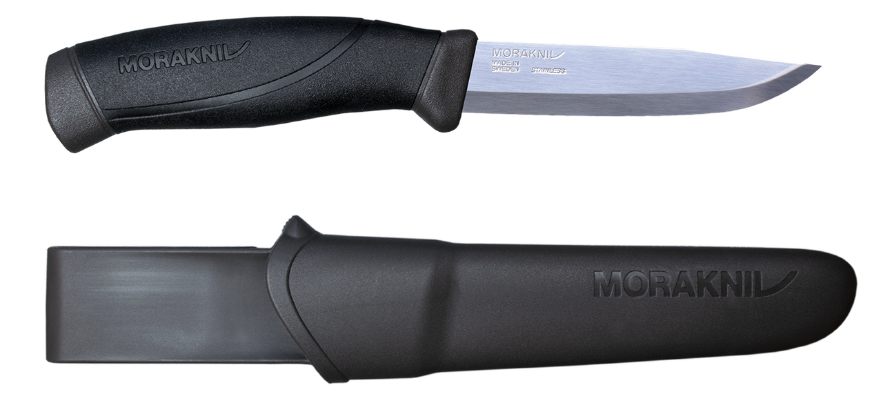 Туристический нож Morakniv Companion Anthracite нержавеющая сталь, клинок 104мм, нож 219мм, 2,5мм, 118г, ножны
Туристический нож Morakniv Companion Anthracite нержавеющая сталь, клинок 104мм, нож 219мм, 2,5мм, 118г, ножны