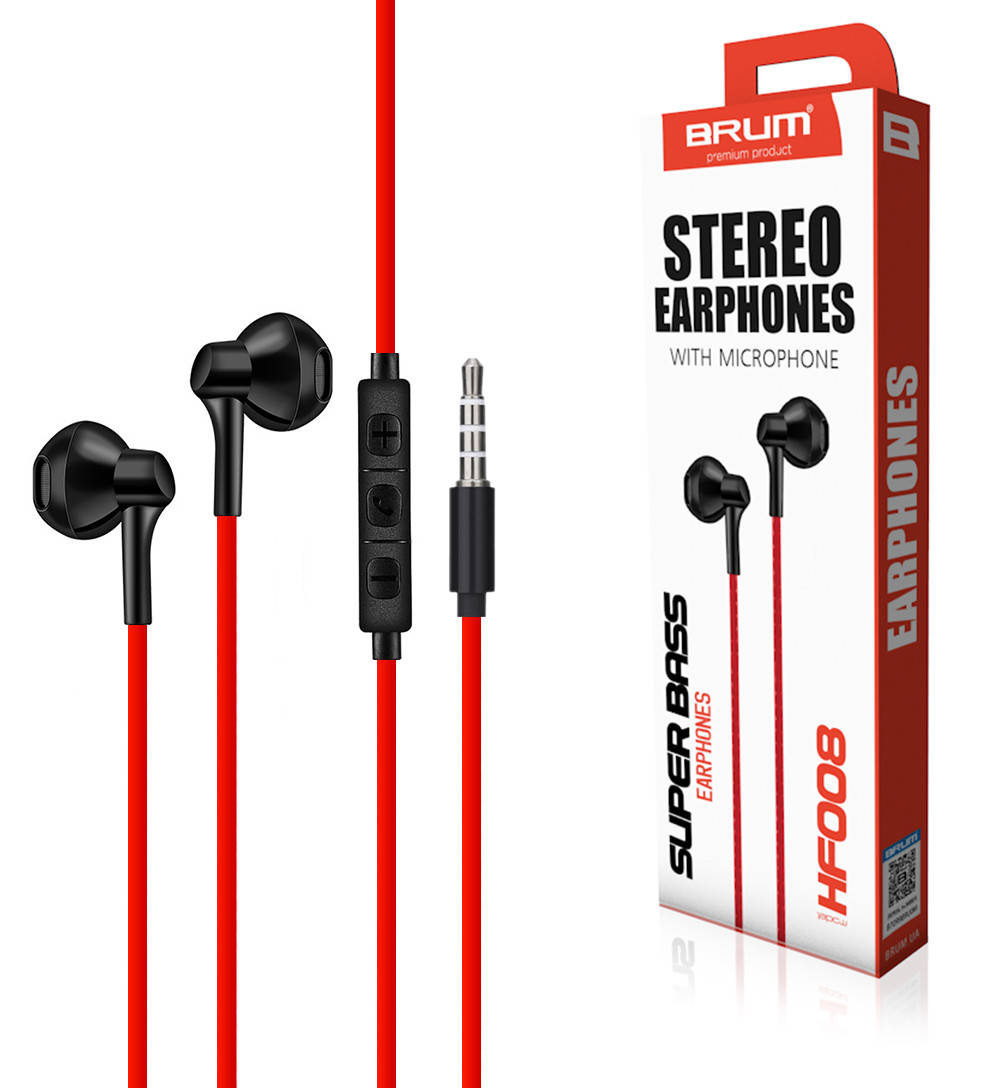 Наушники BRUM HF008 Super Bass Чёрный-красный
Наушники BRUM HF008 Super Bass Чёрный-красный