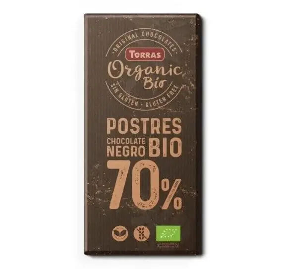 Шоколад без глютена Torras Organic Bio Postres 70% какао 200г Испания
Шоколад без глютена Torras Organic Bio Postres 70% какао 200г Испания