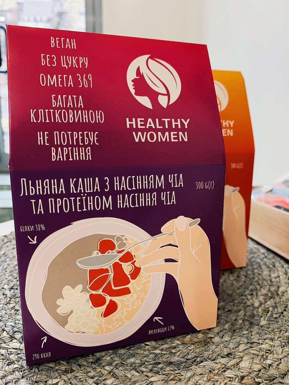 Льняная каша с семенами и протеином чиа Healthy Women 300 г 
Льняная каша с семенами и протеином чиа Healthy Women 300 г