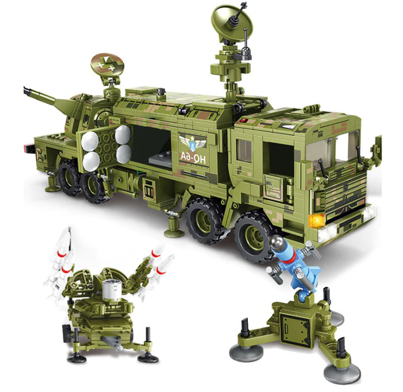 Конструктор военная машина с ракетной установкой Sembo Block 1196 дет, с подвижными частями, 8 фигурок военных, Зелёный
Конструктор военная машина с ракетной установкой Sembo Block 1196 дет, с подвижными частями, 8 фигурок военных, Зелёный