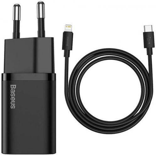 Сетевое зарядное устройство с поддержкой быстрой зарядки Baseus Super Si QC3.0 PD3.0 20W 3A + Type-C/Lightning, Черный
Сетевое зарядное устройство с поддержкой быстрой зарядки Baseus Super Si QC3.0 PD3.0 20W 3A + Type-C/Lightning, Черный