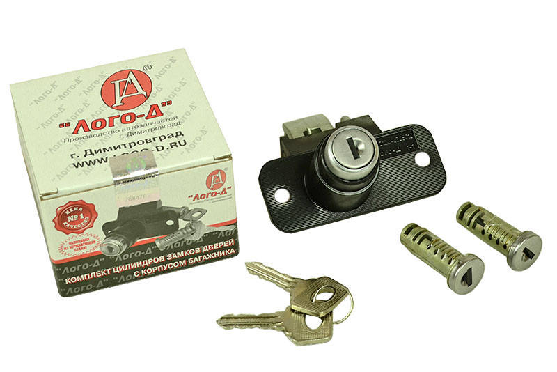 Замок багажника 2108, 2109 с цилиндрами замков дверей (черный) Лого-Д
Замок багажника 2108, 2109 с цилиндрами замков дверей (черный) Лого-Д