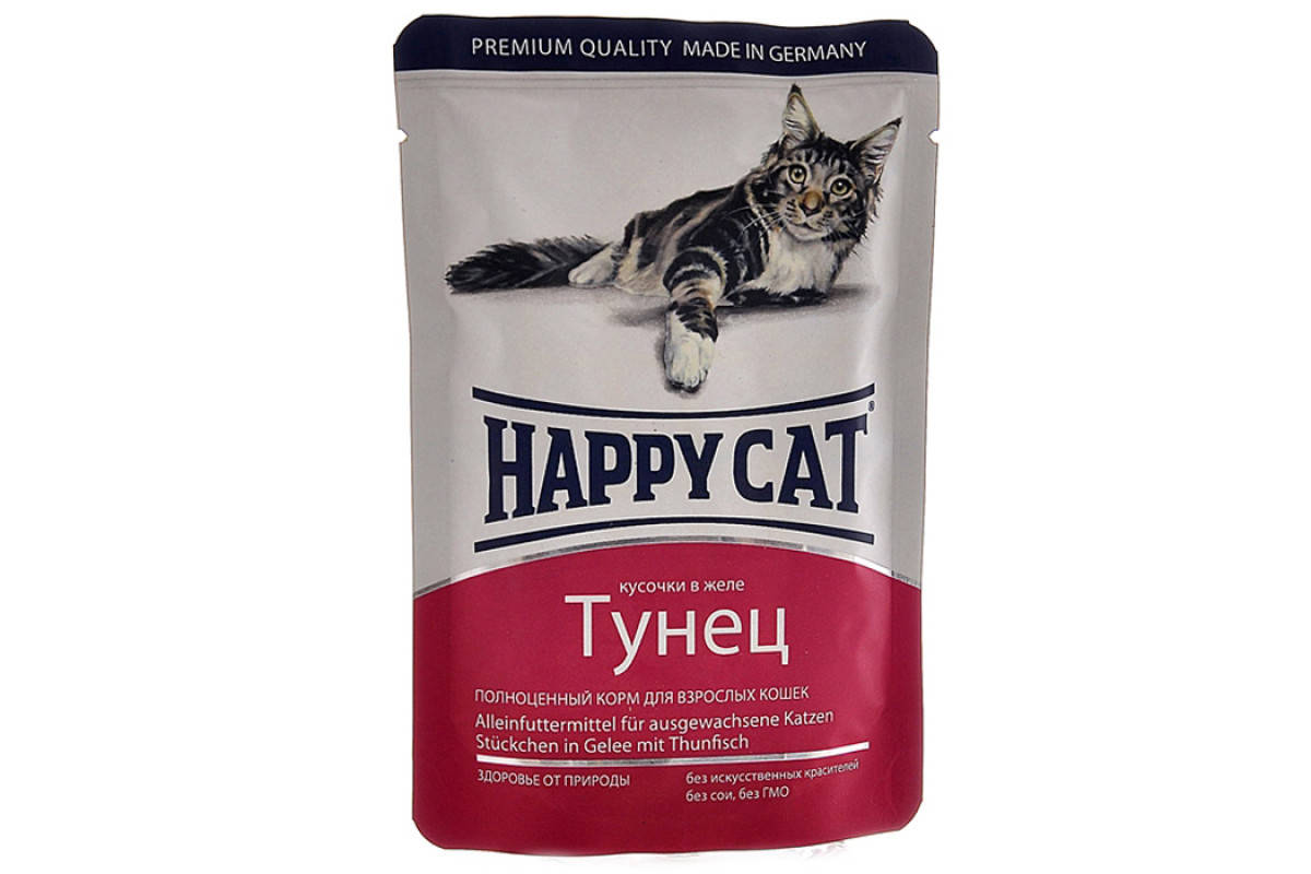 Влажный корм Happy Cat Mit Thunfisch in Gelee для взрослых кошек кусочки в желе с тунцом 22шт х 100 г
Влажный корм Happy Cat Mit Thunfisch in Gelee для взрослых кошек кусочки в желе с тунцом 22шт х 100 г