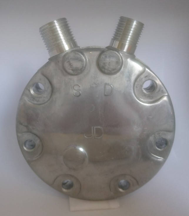 Крышка компрессора задняя Sanden SD7H15, вертикальная 7/8"-3/4"
Крышка компрессора задняя Sanden SD7H15, вертикальная 7/8"-3/4"